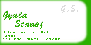 gyula stampf business card